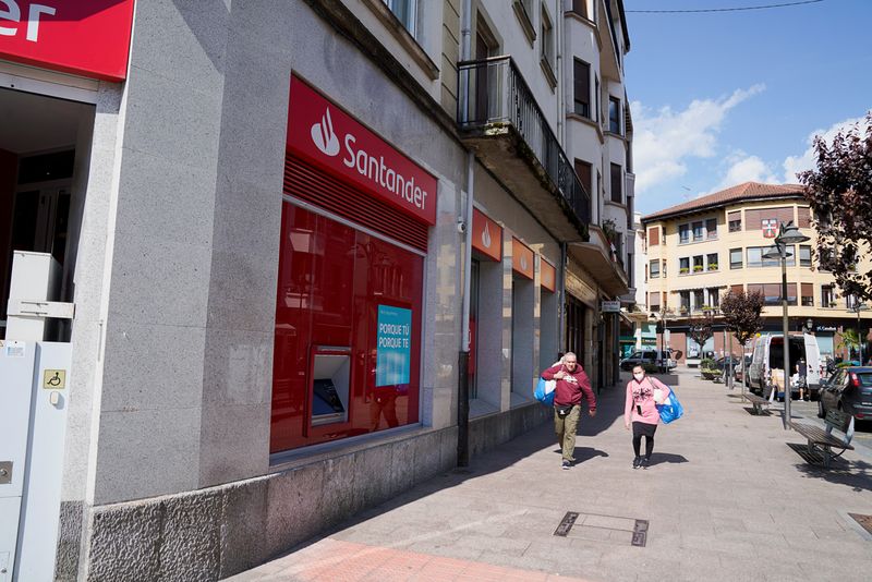 FILE PHOTO: Santander bank branch in Guernica