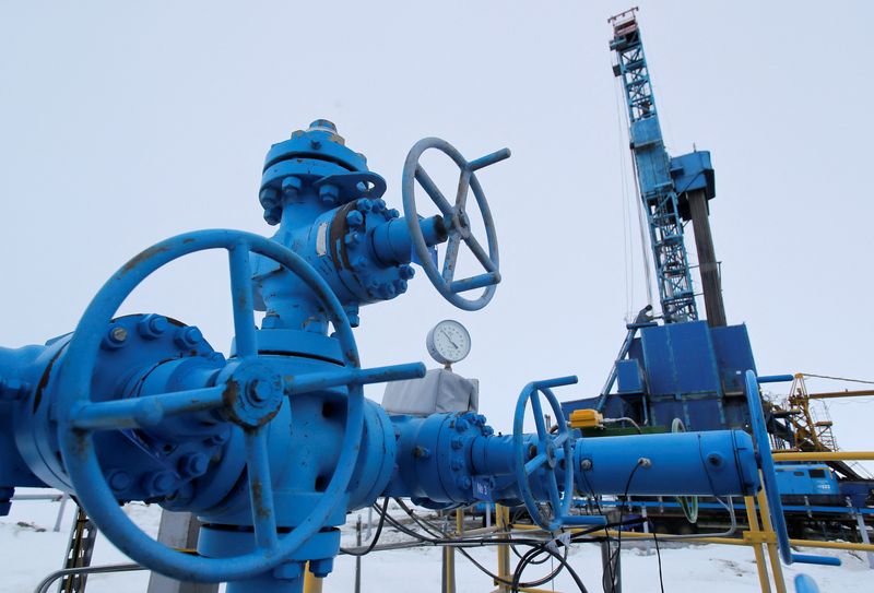 FILE PHOTO: A view shows Gazprom's gas processing facility at Bovanenkovo gas field