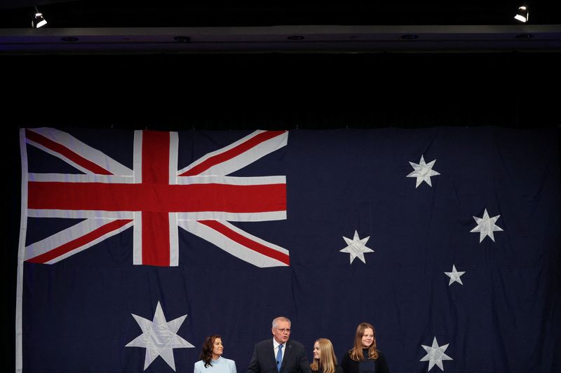 Incumbent PM Scott Morrison concedes defeat in Australia's general election in Sydney