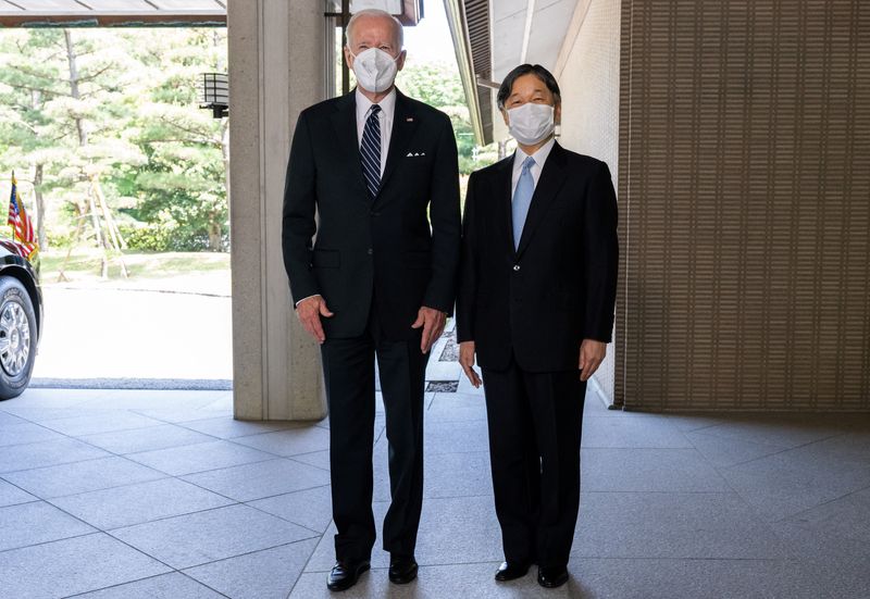 Japan's Emperor Naruhito and U.S. President Joe Biden meet in Tokyo