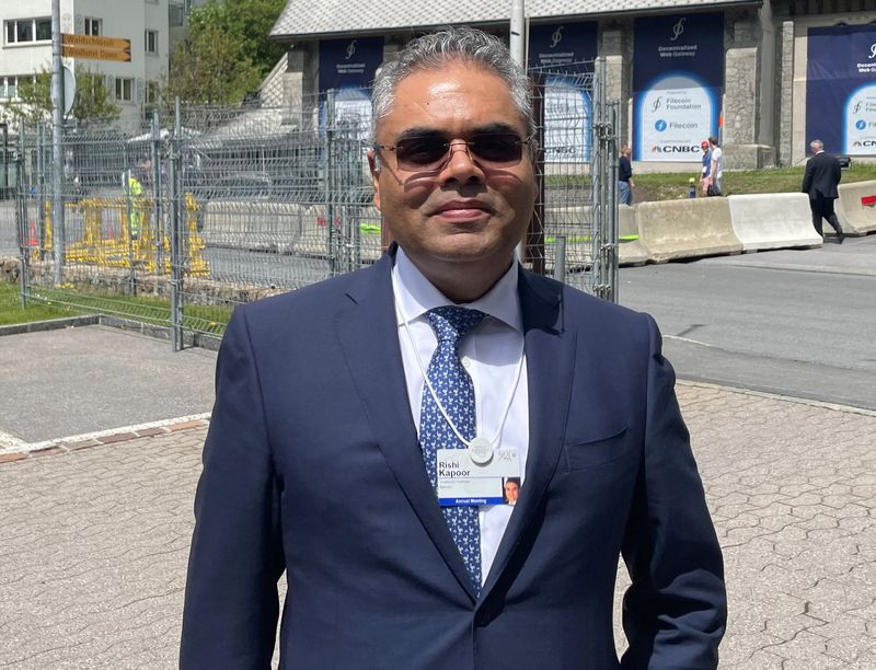 Kapoor, Co-Chief Executive Officer of Investcorp, poses for a picture in Davos