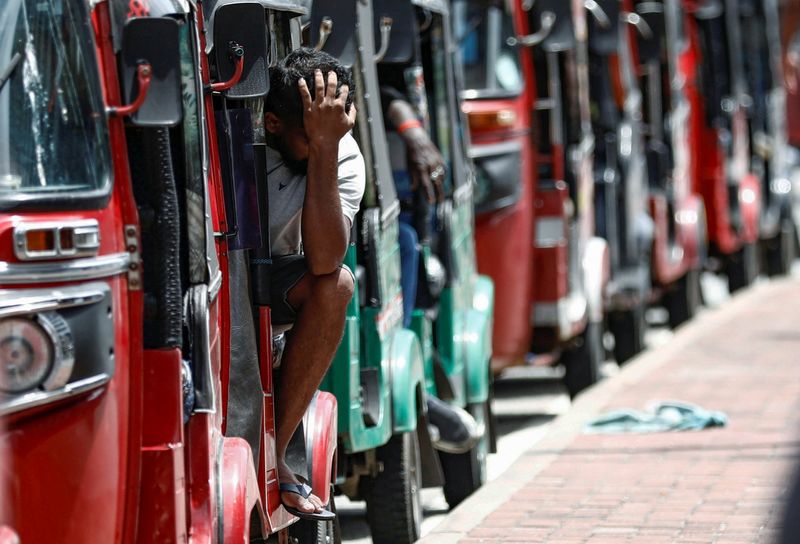 Domestic fuel lines continue due to a shortage, amid the country's economic crisis, in Colombo