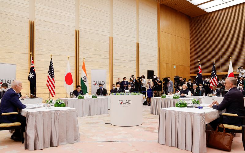 Summit meeting with Quad leaders, in Tokyo