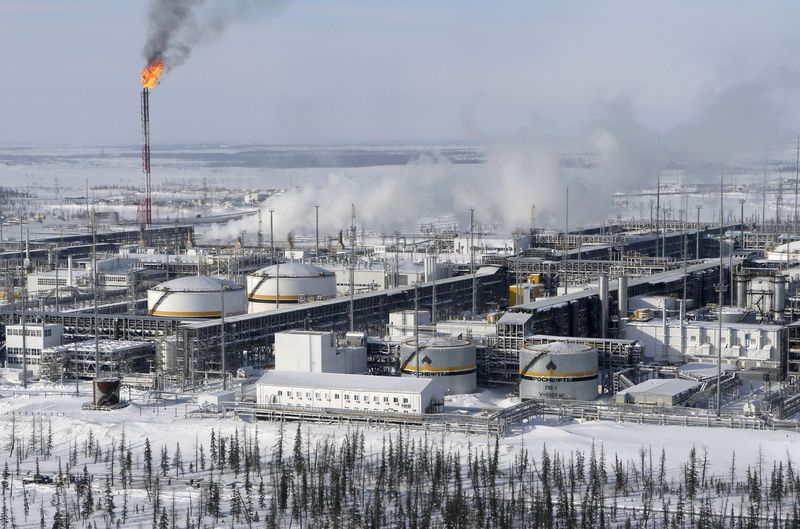 FILE PHOTO: A general view shows oil treatment facilities at Vankorskoye oil field owned by Rosneft north of Krasnoyarsk