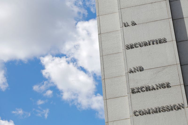 FILE PHOTO: Signage is seen at the headquarters of the U.S. Securities and Exchange Commission (SEC) in Washington, D.C., U.S.