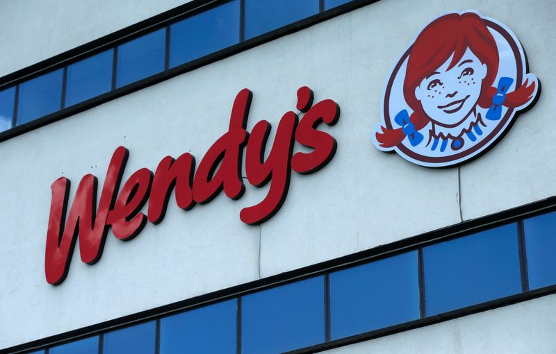 Logo of Wendy's is on display in Tbilisi