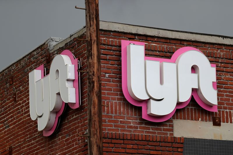 FILE PHOTO: The Lyft Driver Hub is seen in Los Angeles