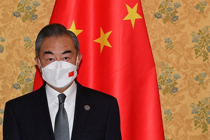 FILE PHOTO: Chinese Foreign Minister Wang Yi in Rome