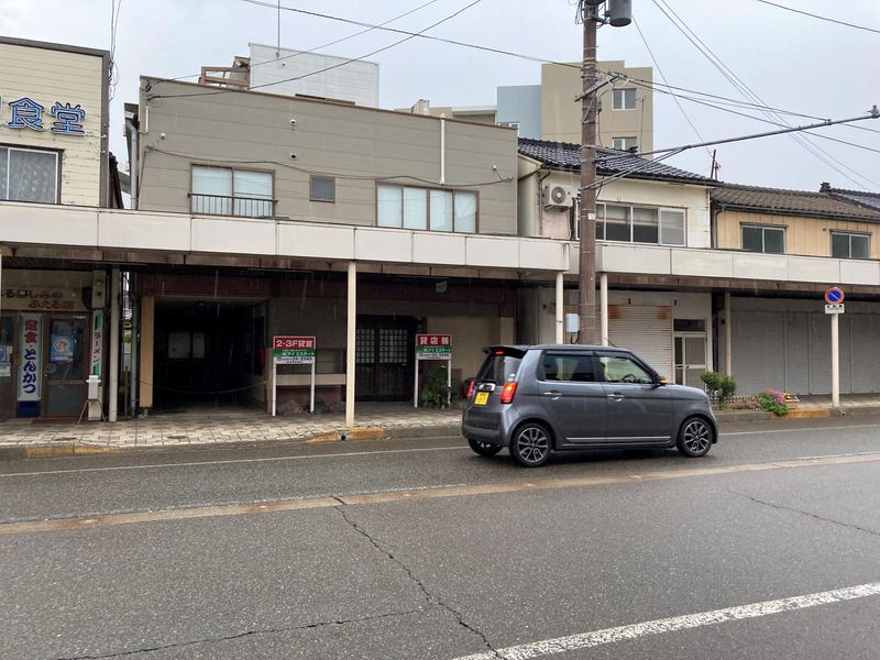 FILE PHOTO: A view shows a street with shuttered stores in Kashiwazaki