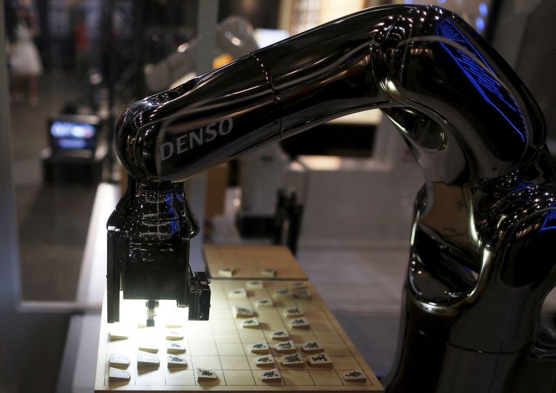 FILE PHOTO: Denso Corp's robot arm 