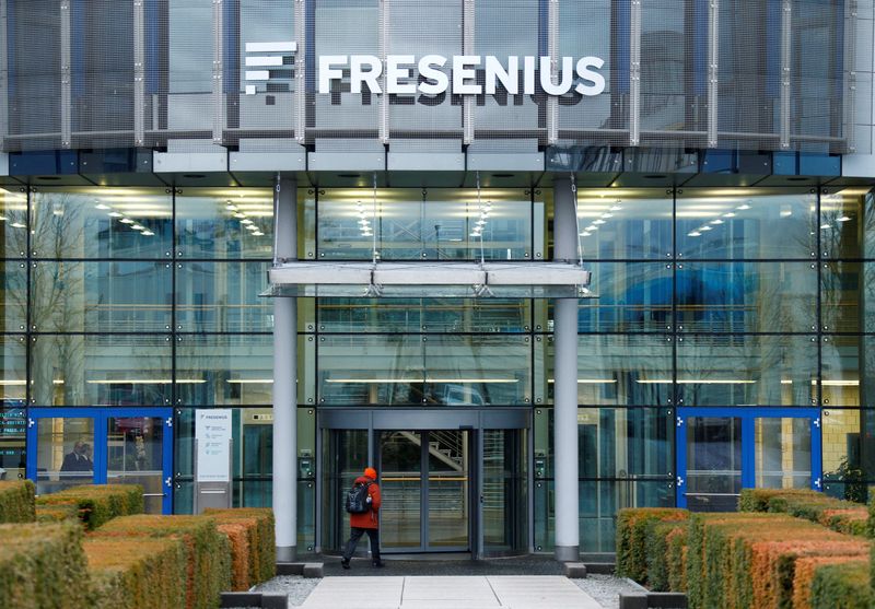 FILE PHOTO: The Fresenius SE headquarters are pictured in Bad Homburg near Frankfurt