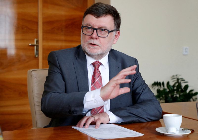 Czech Finance Minister Zbynek Stanjura attends an interview in Prague