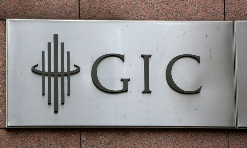 The logo for Singapore sovereign wealth fund GIC Pte Ltd, is seen on a building in Singapore