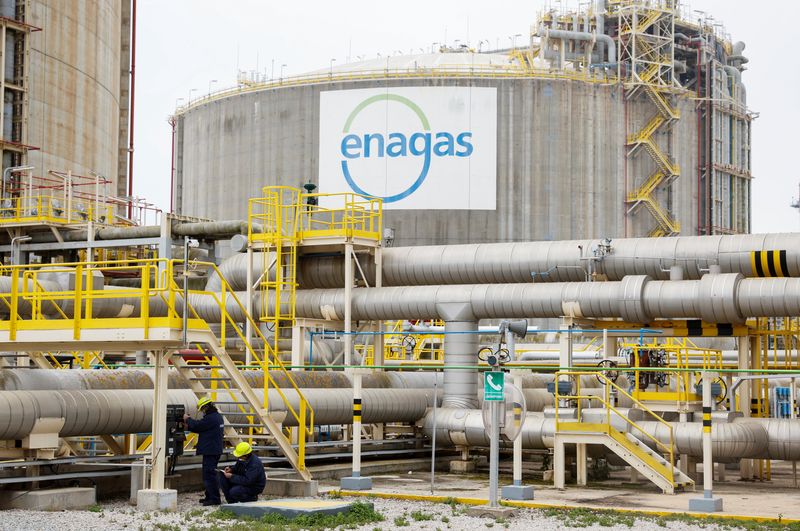 Enagas liquefied natural gas (LNG) terminal at Zona Franca, in Barcelona