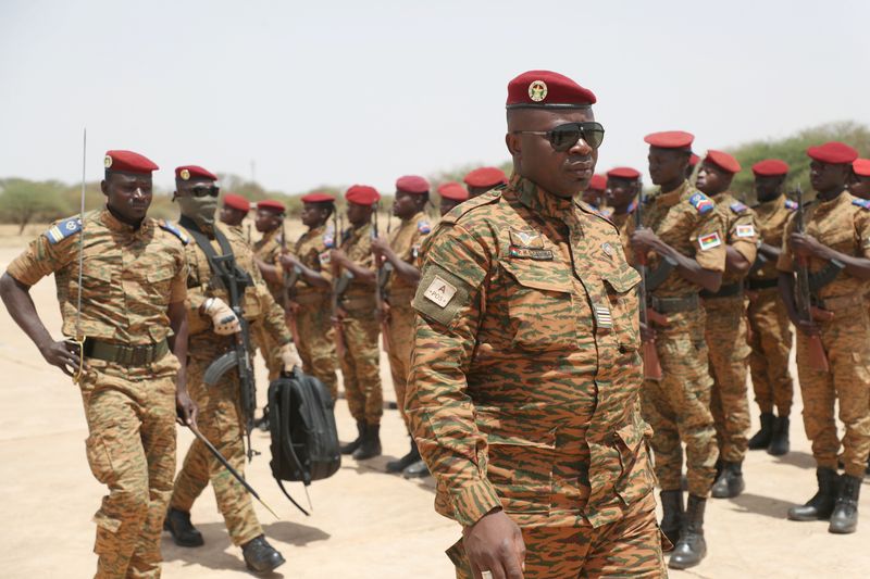 Burkina Faso President  Lieutenant Colonel Paul-Henri Damiba visits Seytenga