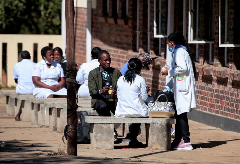 FILE PHOTO: Zimbabwean healthcare workers strike over pay