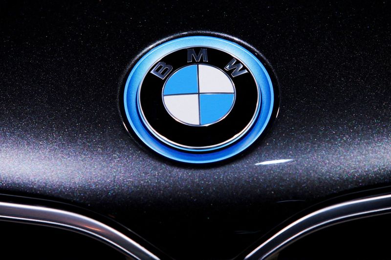 FILE PHOTO: The BMW logo is seen during the 2016 New York International Auto Show in Manhattan, New York