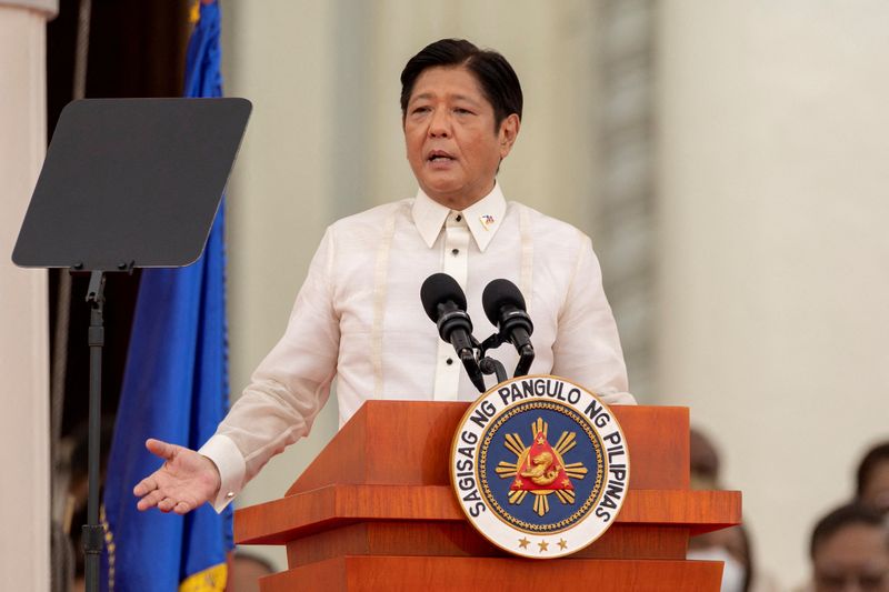 FILE PHOTO: Philippines swears in Ferdinand Marcos Jr as new president