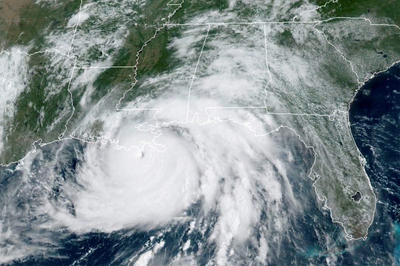 FILE PHOTO: Satellite image of Hurricane Ida