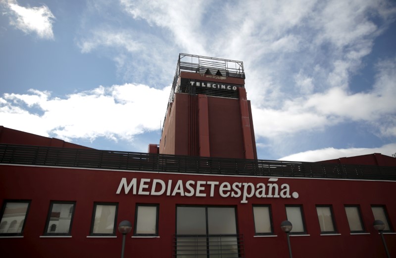 The headquarters of Mediaset Espana is seen outside Madrid, Spain