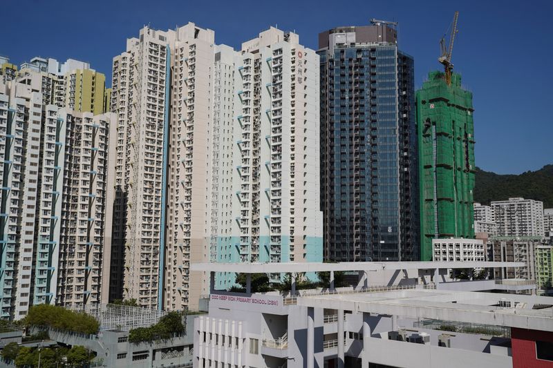 FILE PHOTO: A general view of residential buildings in Hong Kong