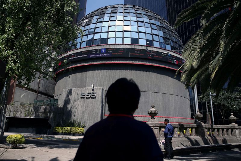 FILE PHOTO: Mexico's stock exchange building is pictured in Mexico City