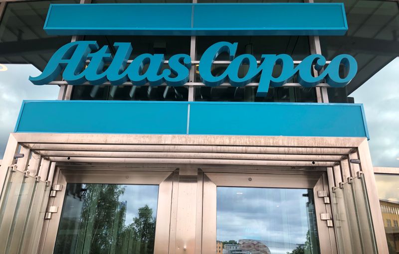 FILE PHOTO: Atlas Copco headquarters are pictured outside Stockholm