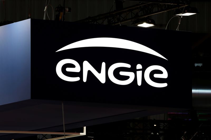 Un logo d'Engie lors de la conférence Viva Technology au parc des expositions de la Porte de Versailles
