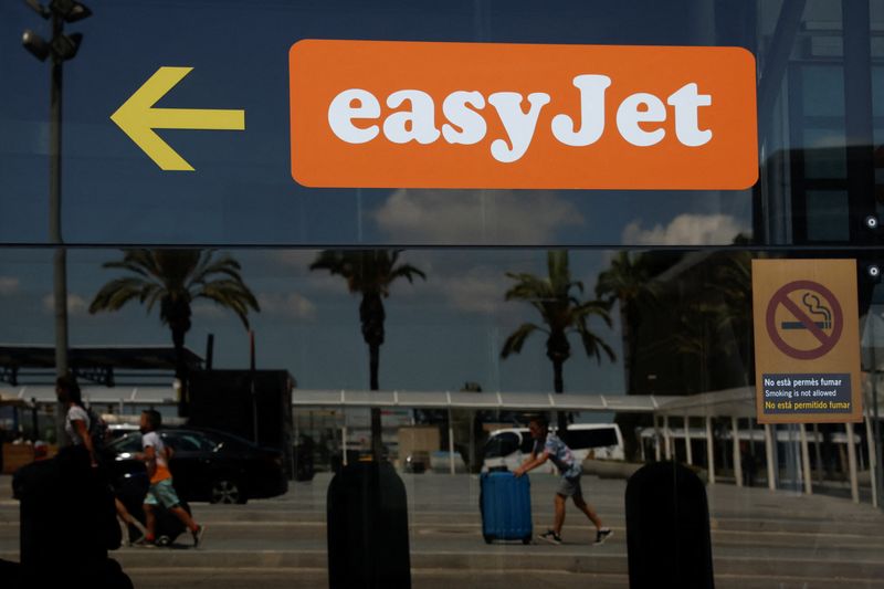 FILE PHOTO: Strike of Spain-based cabin crew of Easyjet airlines