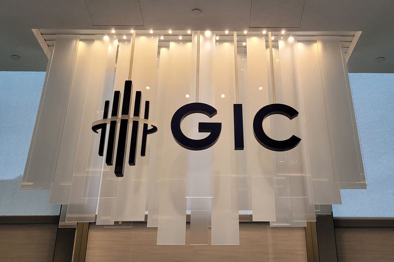 A GIC sign is pictured at their office in Singapore