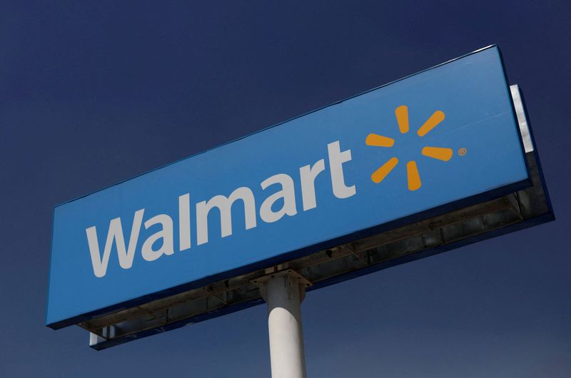 FILE PHOTO: A Walmart sign is pictured at one of their stores in Mexico City