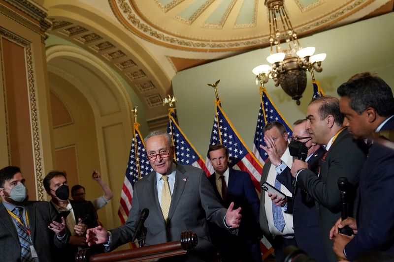 FILE PHOTO: Senate Democrats Hold Weekly News Conference on Capitol Hill