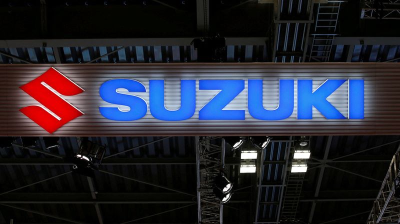 FILE PHOTO: The logo of Suzuki Motor Corp. is pictured at the 45th Tokyo Motor Show in Tokyo