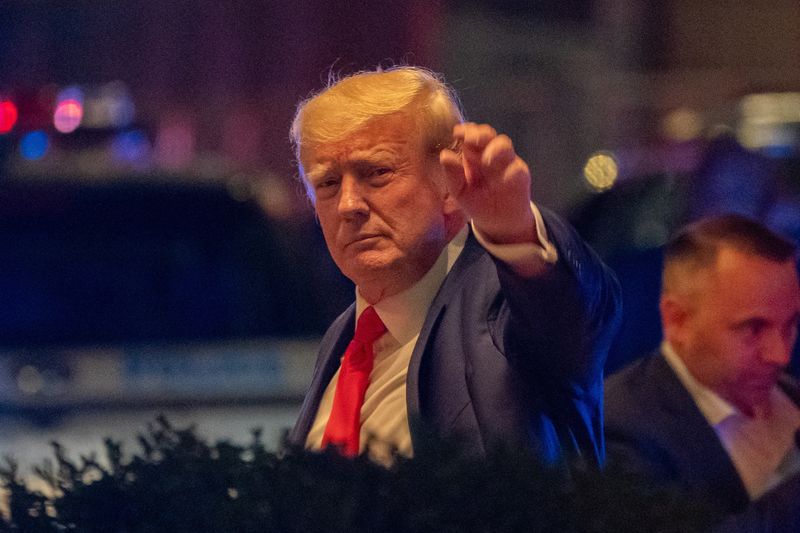 Donald Trump llega a la Torre Trump en Nueva York
