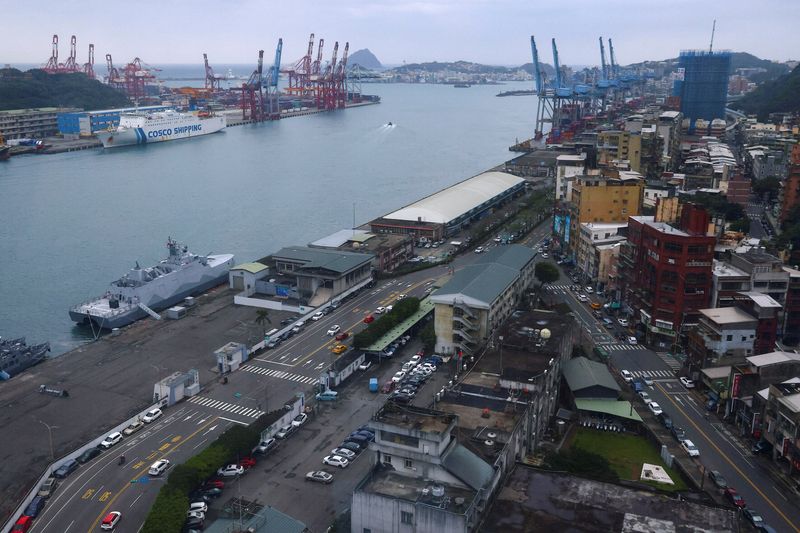 FILE PHOTO: A general view of a port in Keelung