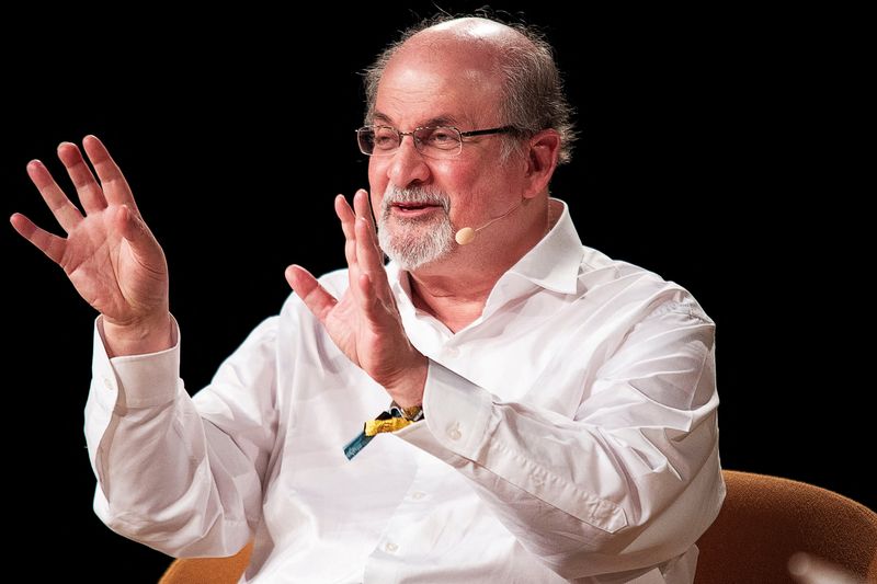 FILE PHOTO: The writer Salman Rushdie interviewed during Heartland Festival in Kvaerndrup