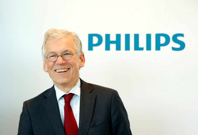El CEO Frans van Houten de la compañía neerlandesa de tecnología de la salud Philips, en Ámsterdam