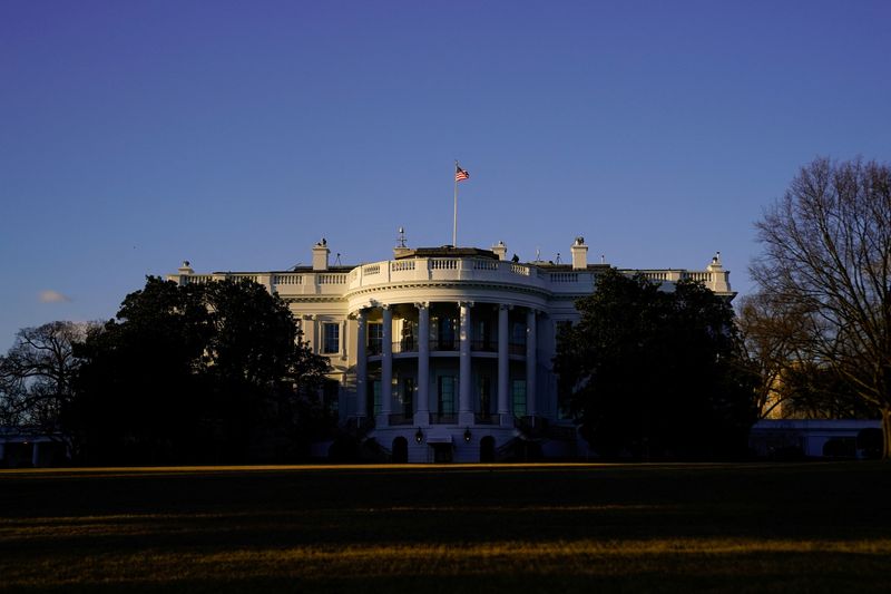 FILE PHOTO: The White House is seen at sunset in Washington
