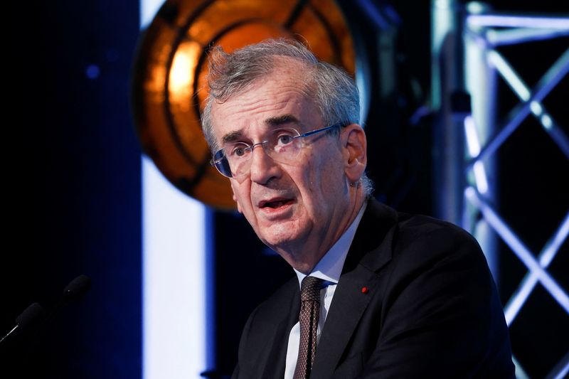 Francois Villeroy de Galhau, governatore della Banca centrale di Francia e membro del comitato esecutivo della Bce, a Parigi