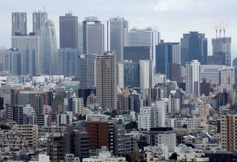 FILE PHOTO: Residential and commercial buildings are pictured in Tokyo