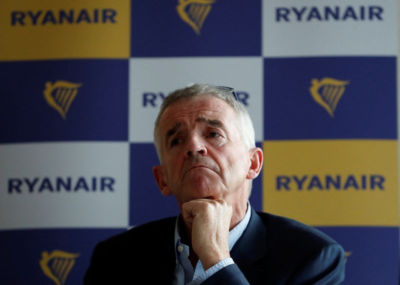 FILE PHOTO: Ryanair Chief Executive Michael O'Leary holds a news conference in Budapest