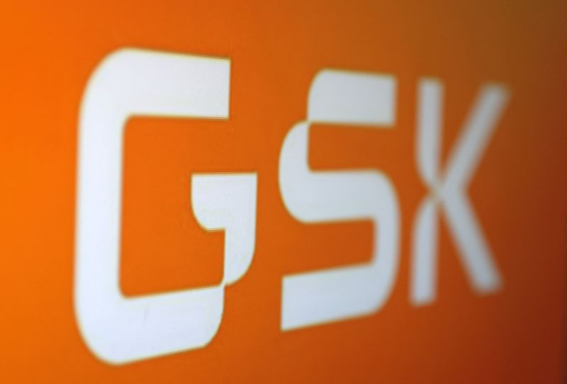 FILE PHOTO: Illustration shows GSK (GlaxoSmithKline) logo