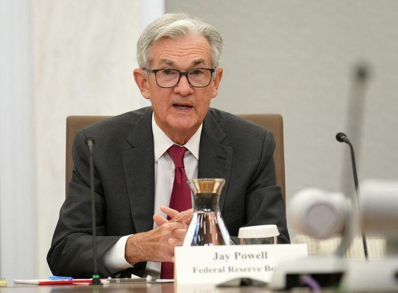 U.S. Federal Reserve Board Chairman Jerome Powell  speaks in Washington