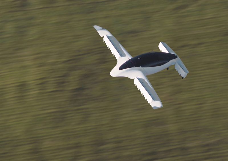 FILE PHOTO: A handout picture from Munich flying taxi startup Lilium shows its five-seater prototype