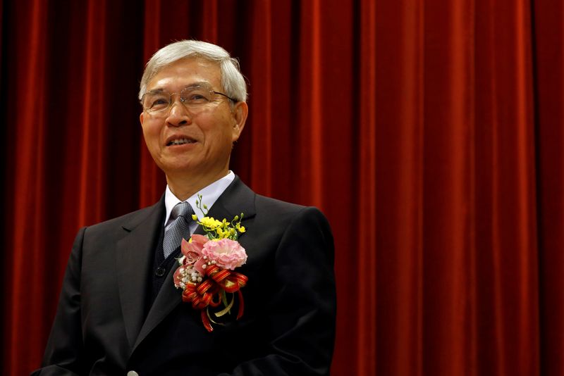 New Central Bank Governor Yang Chin-long attends the inauguration ceremony in Taipei