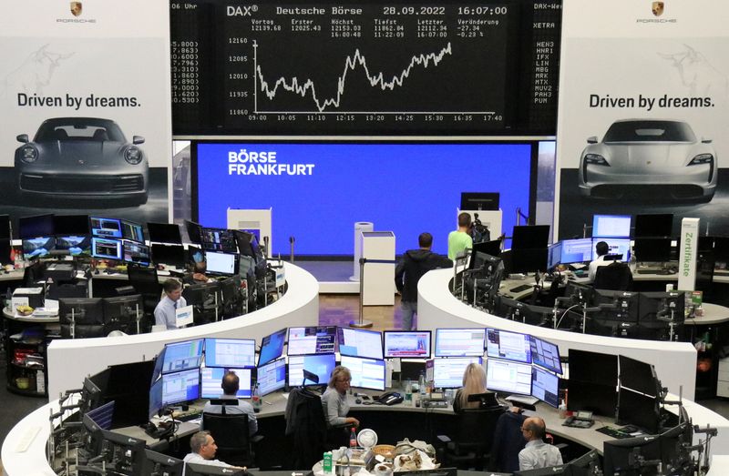 Photo de l'indice boursier allemand DAX à la bourse de Francfort