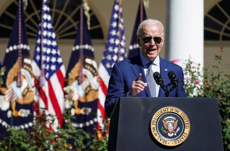 U.S. President Joe Biden celebrates the Americans with Disabilities Act at the White House in Washington