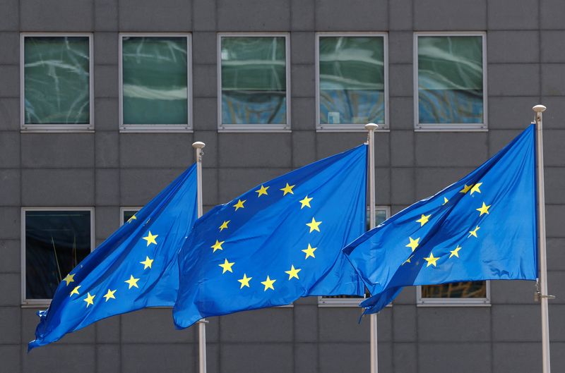 Bandiere dell'Unione europea a Bruxelles