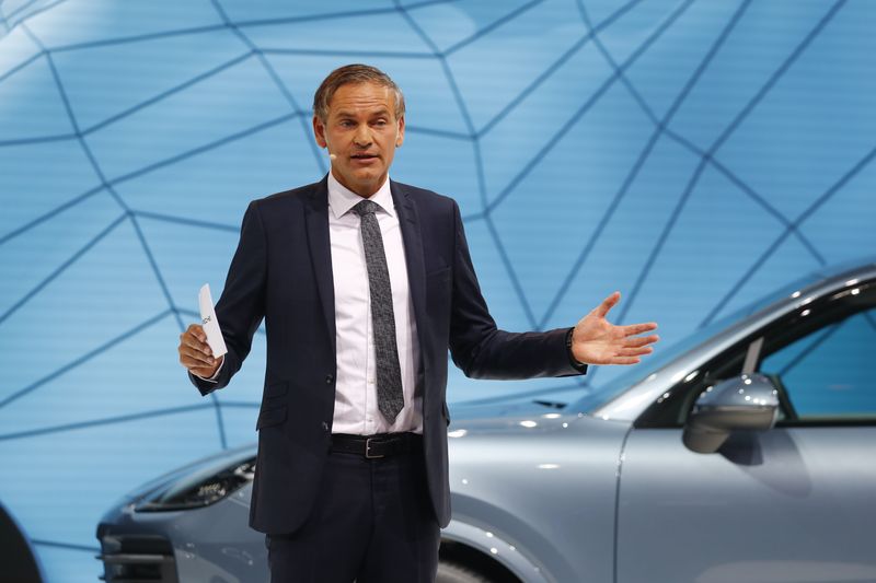 Porsche CEO Oliver Blume presents new Porsche Cayenne car during the Frankfurt Motor Show (IAA) in Frankfurt