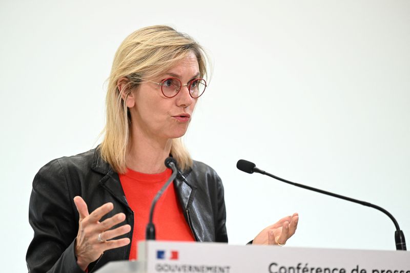 La ministra francesa de Transición Energética, Agnès Pannier-Runacher, en Paris